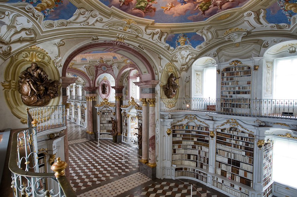 Фото: Библиотека аббатства Адмонт, Австрия
