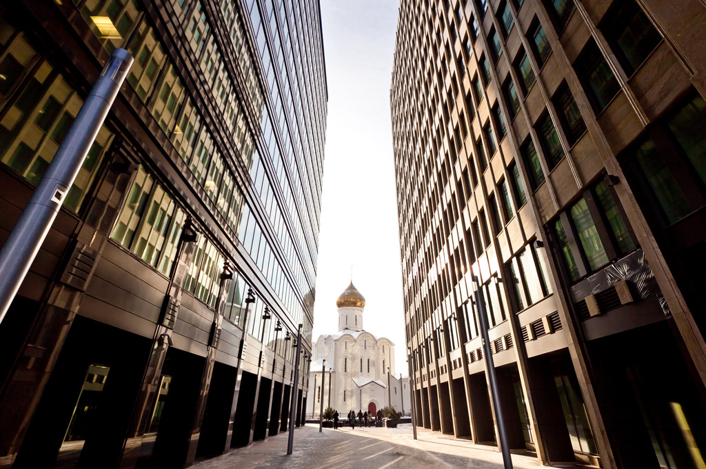 Фото: Центр Москвы - смешение архитектурных стилей
