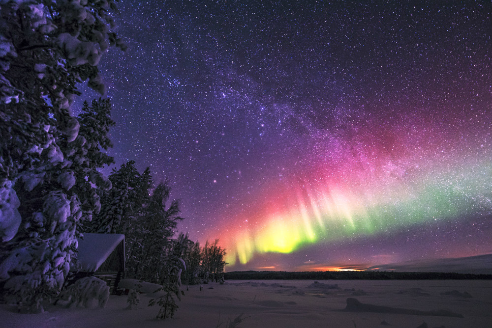 Фото: Северное сияние в Архангельске