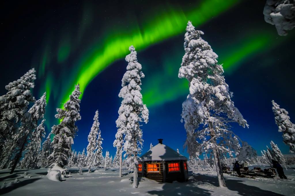 Фото: Северное сияние в Финляндии